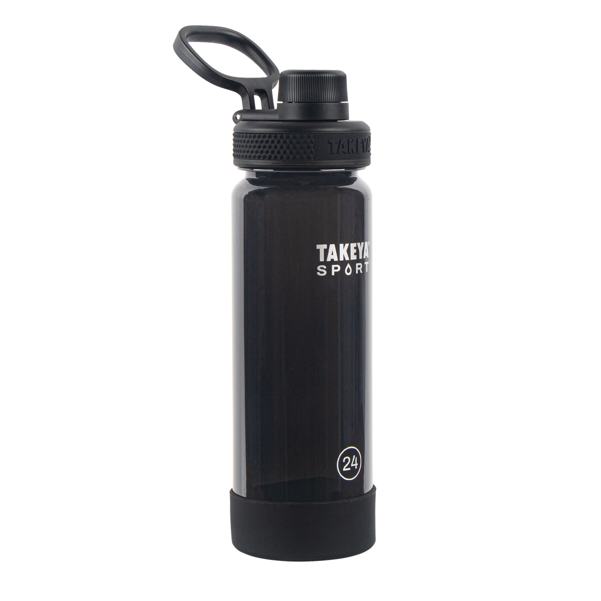 tritan-sport-water-bottle-with-spout-lid-a4 51664-TKS-Tritan-Spout-24-GrandSlamBlack-frontangle.png